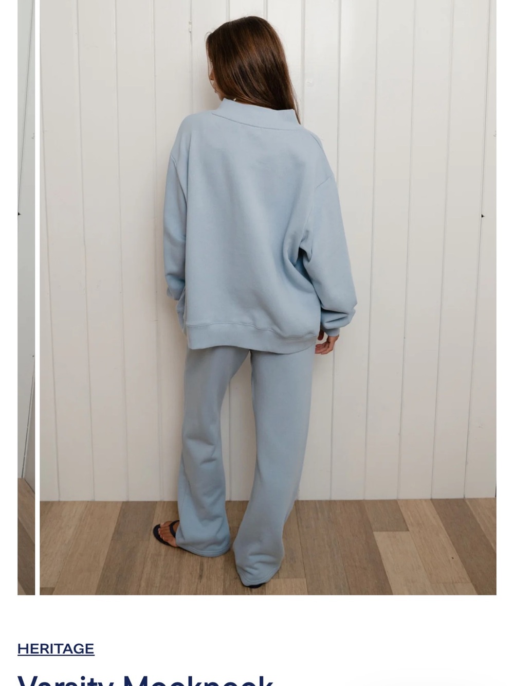 PARKE Coastal Salty Varsity Mockneck S/M - Picture 3 of 3